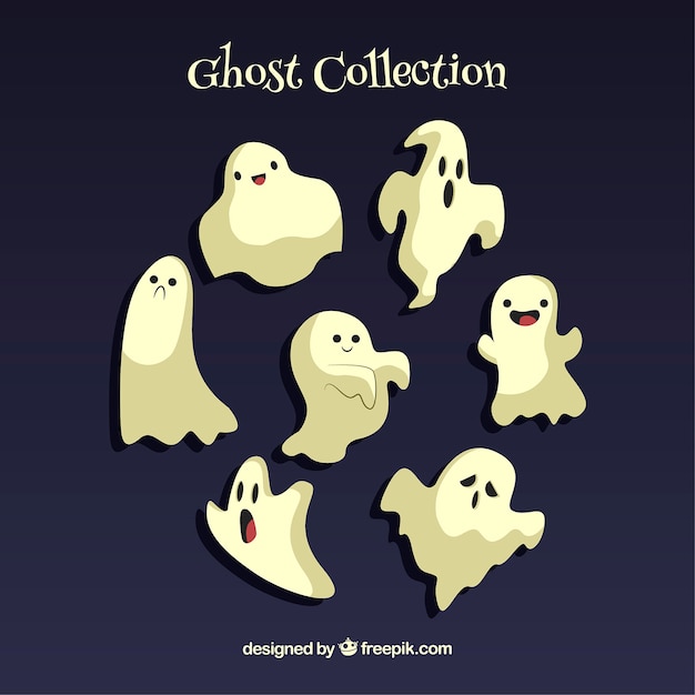 Vecteur gratuit creepy halloween fantasmes