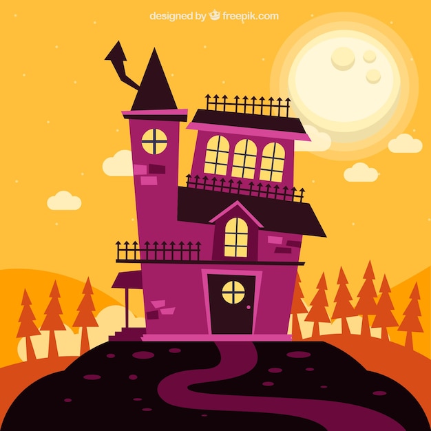 Creepy Maison D'halloween Avec Style Amusant