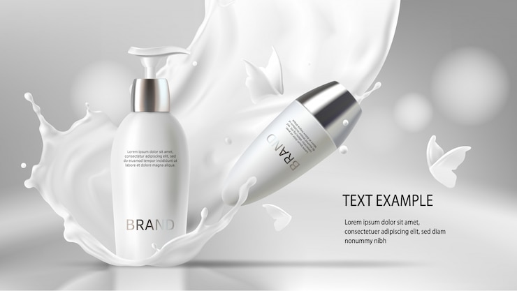 Vecteur gratuit crème de vecteur réaliste cosmétique