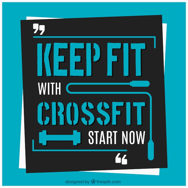 Vecteur gratuit crossfit background avec start quote