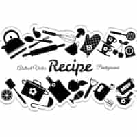 Vecteur gratuit cuisine fond abstrait illustration