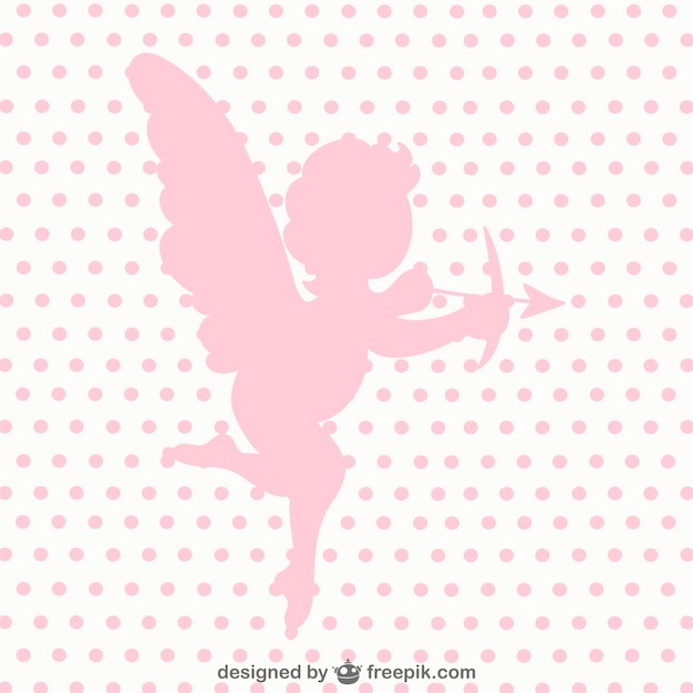 Cupidon Ange Vecteur Silhouette