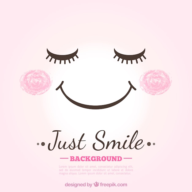 Vecteur gratuit cute smile background