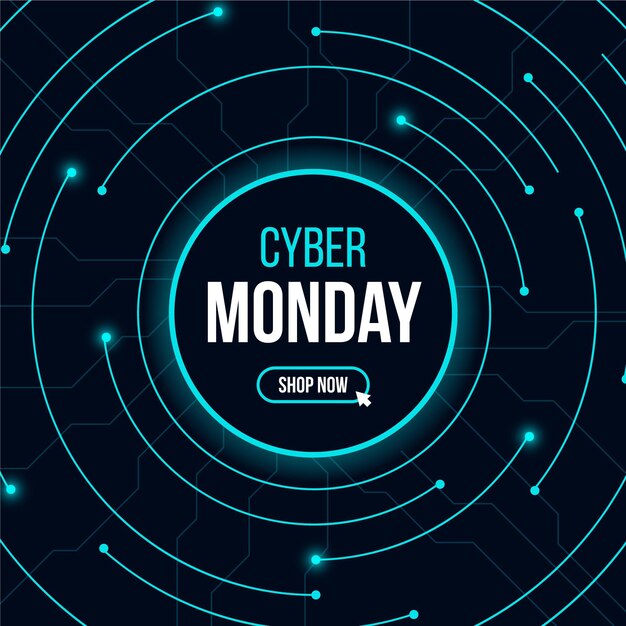 Cyber lundi de technologie réaliste