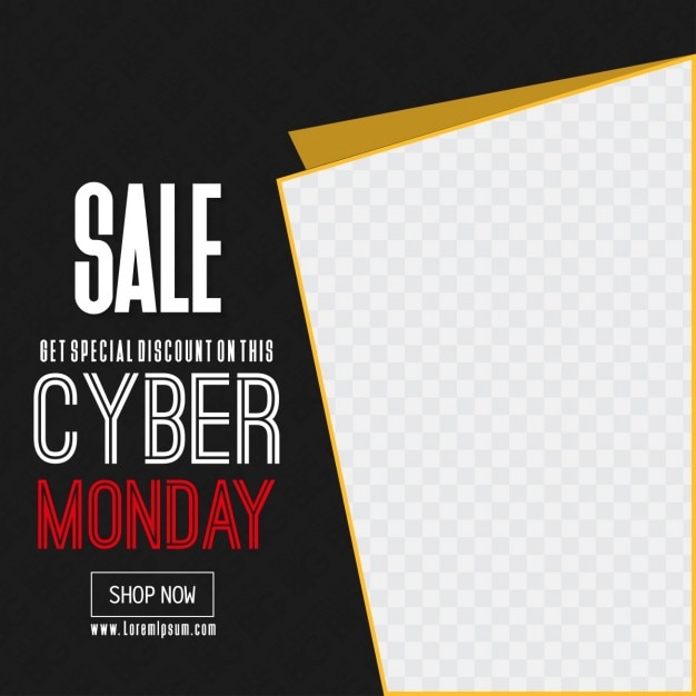 Vecteur gratuit cyber ​​monday big sale et le lieu de l'image