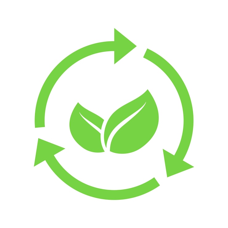 Vecteur gratuit cycle des flèches des feuilles