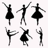 Vecteur gratuit danse silhouette de danseur plat