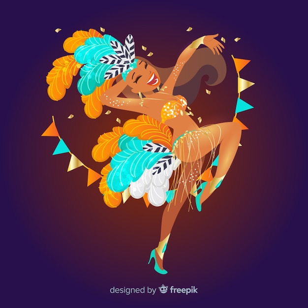 Danseuse De Carnaval Brésilien