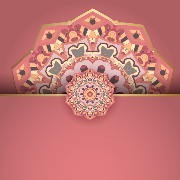 Vecteur gratuit décoratif avec un design élégant de mandala