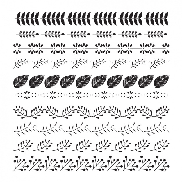 Vecteur gratuit decorative leaves collection