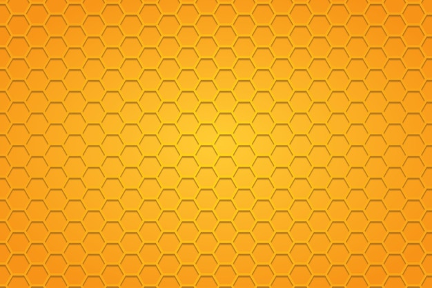 Vecteur gratuit dégradé de fond motif hexagonal en nid d'abeille jaune