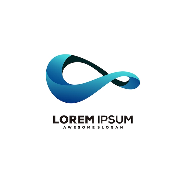 Dégradé de logo coloré infini