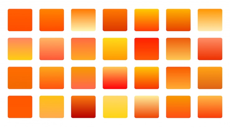 Vecteur gratuit dégradés de tons orange grand fond ensemble
