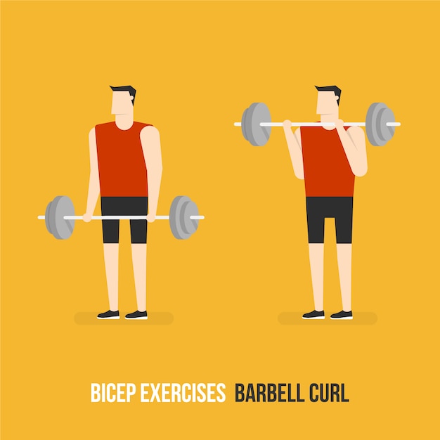 Démonstration De Curling De Barbell