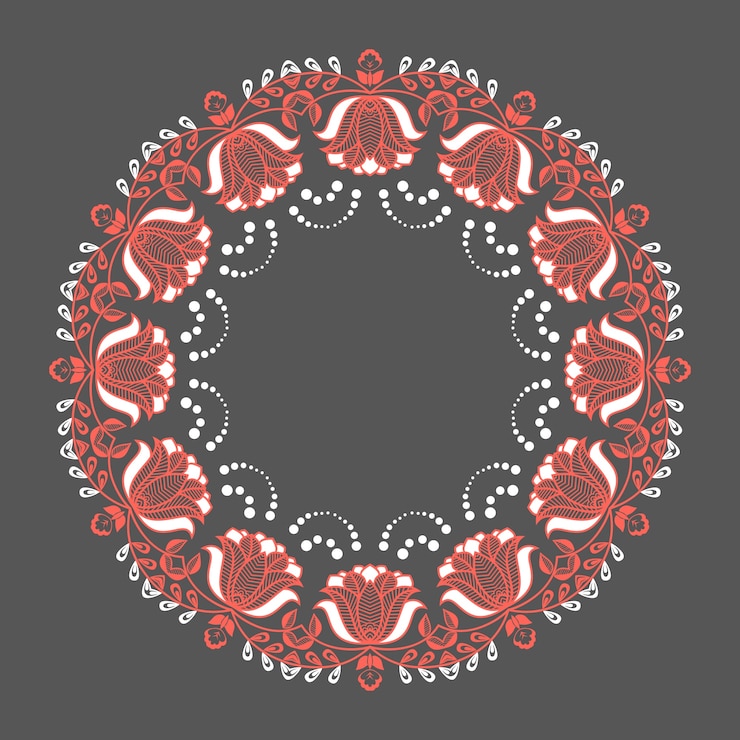 Vecteur gratuit dentelle ronde ornementale vectorielle avec des éléments damasques et arabesques. mehndi style. orienter l'ornement traditionnel. ornement floral de couleur ronde zentangle.