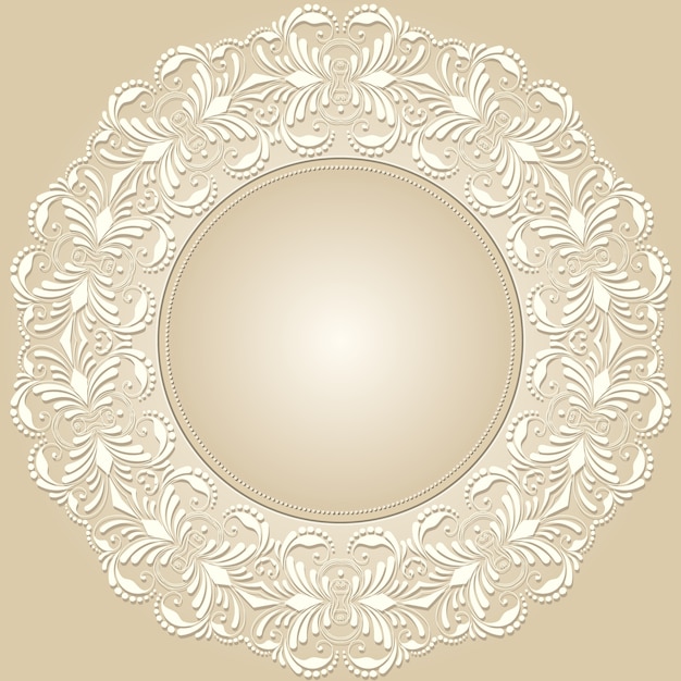 Vecteur gratuit dentelle ronde ornementale vectorielle avec des éléments damasques et arabesques. mehndi style. orienter l'ornement traditionnel. ornement floral de couleur ronde zentangle.