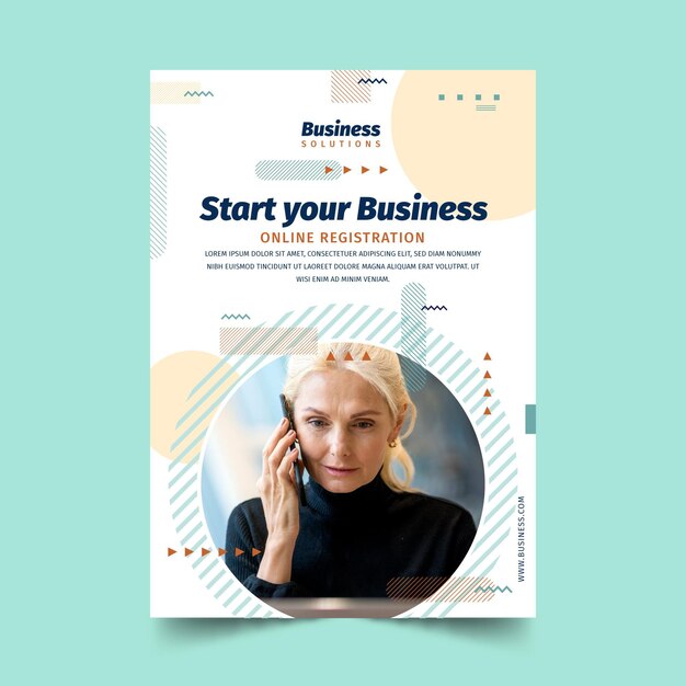 Dépliant d'inscription en ligne pour les entreprises générales