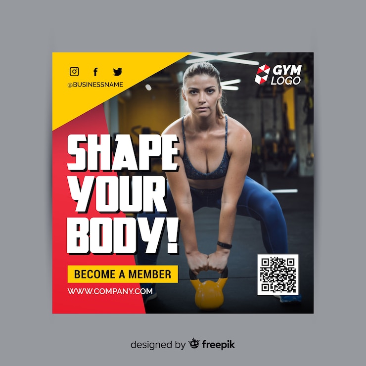 Vecteur gratuit dépliant sportif