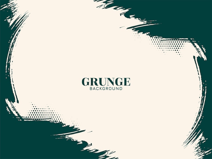 Vecteur gratuit description d'arrière-plan de texture grunge avec un coup de pinceau de couleur verte