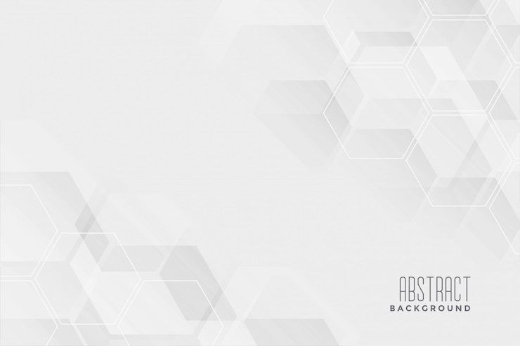 Vecteur gratuit design abstrait fond blanc hexagonal