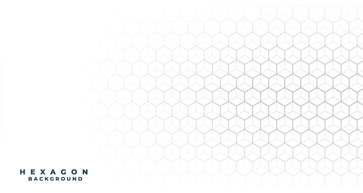 Vecteur gratuit design d'arrière-plan blanc en ligne pointillée hexagonal moderne de style 3d
