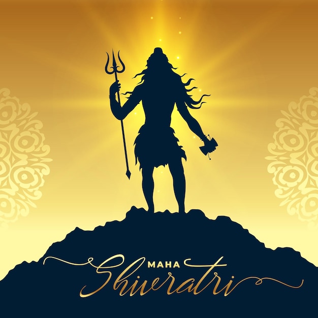 Vecteur gratuit design d'arrière-plan de félicitations pour le maha shivratri