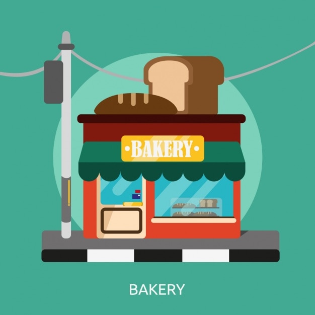 Vecteur gratuit design bakery de fond