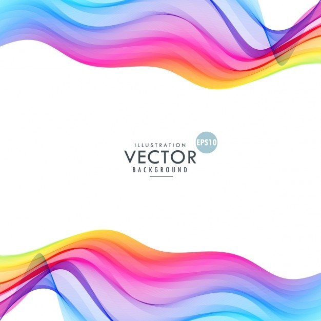 Vecteur gratuit design coloré vague abstrait