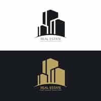 Vecteur gratuit design de conception de logo immobilier