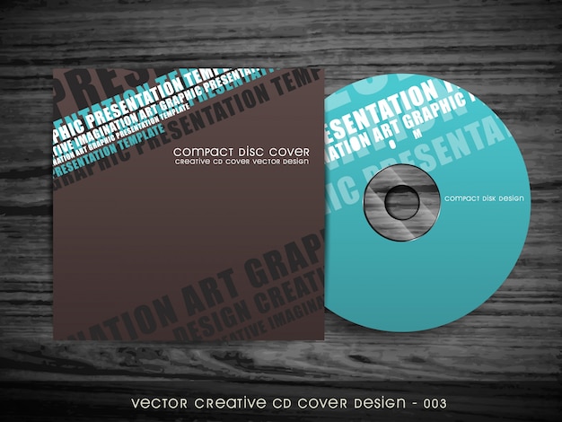 Vecteur gratuit design de couverture cd style moderne