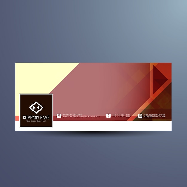 Vecteur gratuit design de couverture moderne et moderne de facebook