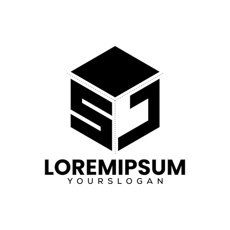 Vecteur gratuit design créatif du logo de la lettre s j