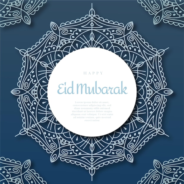 Design culturel happy eid mubarak décoration culturelle