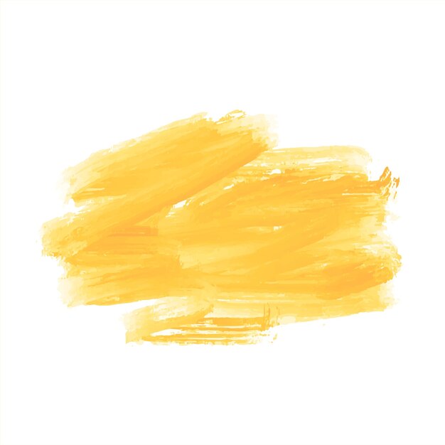 Design décoratif moderne à l'aquarelle jaune par coup de pinceau