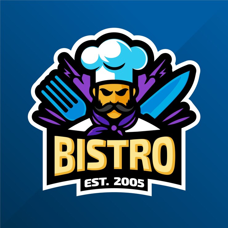Vecteur gratuit design du logo du restaurant dessiné à la main