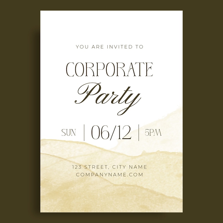 Vecteur gratuit design du modèle d'invitation à une fête d'entreprise