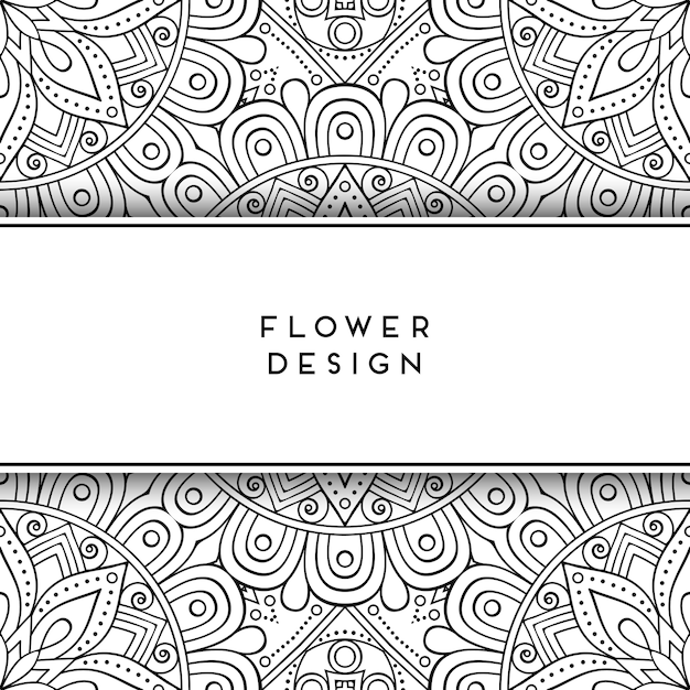 Design de fleurs noir et blanc