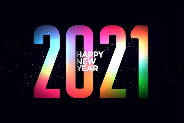 Design De Fond Coloré Bonne Année 2021