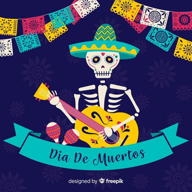 Design de fond de Dia de muertos