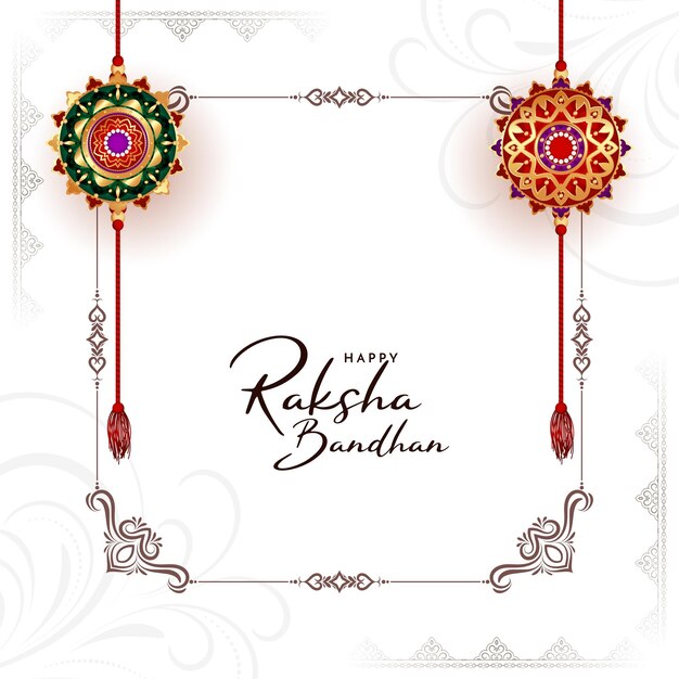 Design de fond élégant du festival culturel Happy Raksha Bandhan