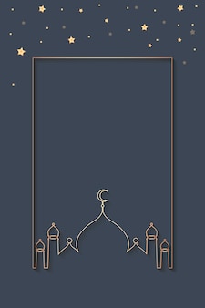 Design de fond encadré par ramadan