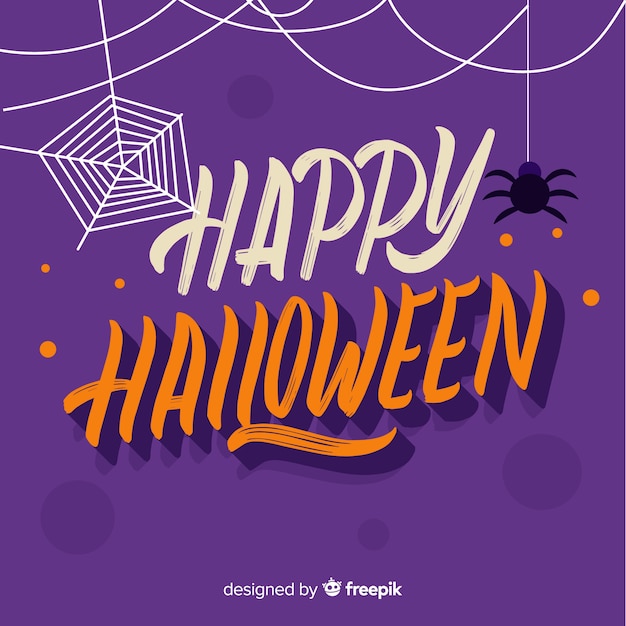 Design De Fond D'halloween Avec Lettrage