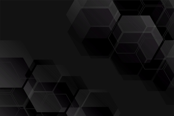 Vecteur gratuit design de fond hexagonal noir foncé