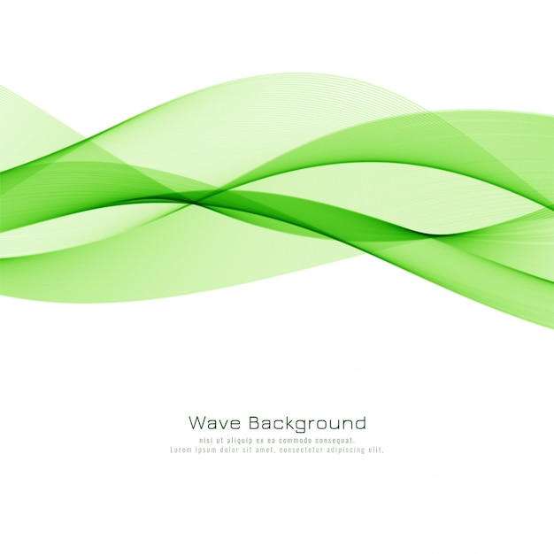 Vecteur gratuit design de fond moderne abstrait vague verte