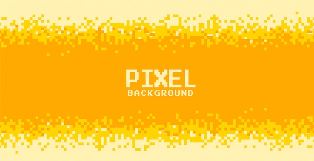 Vecteur gratuit design de fond pixel nuances jaune et orange