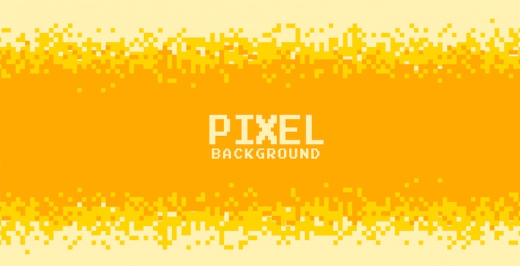 Vecteur gratuit design de fond pixel nuances jaune et orange
