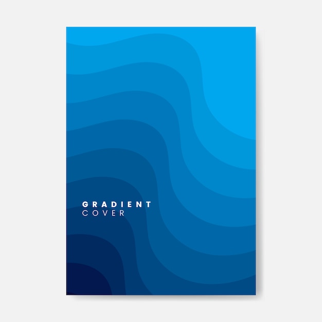 Vecteur gratuit design graphique de couverture dégradé bleu