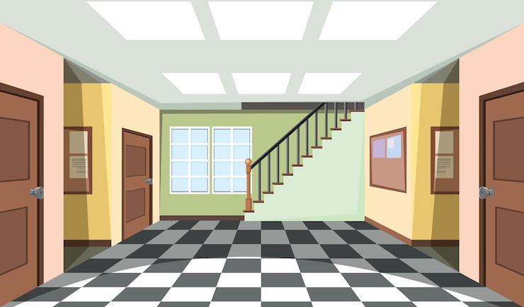 Vecteur gratuit design d'intérieur de salle vide