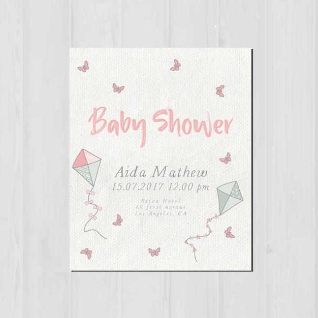 Design D'invitation à La Douche De Bébé