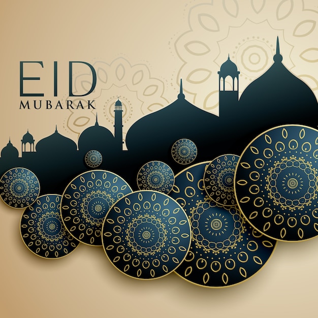 Design Islamique Pour Le Festival Eid Mubarak